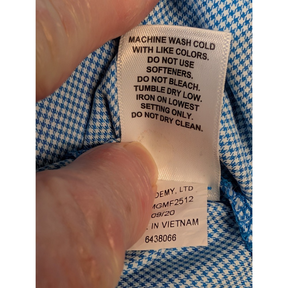 Magellan Outdoors Men's XL Fish Gear Shirt Relaxed Fit Long Sleeve Blue Check - Picture 8 of 14
